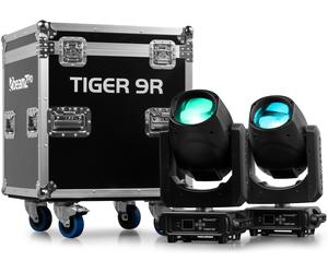 beamZ Pro Tiger 9R 260W Moving Head Beam 2pcs en Flightcase - Kits