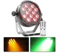 BeamZ Professional BT310 - Projecteur FlatPAR, 12x LED RGBA, 6W par LED, avec Télécommande Noir