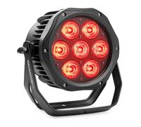 Beamz Professional BWA410 Projecteur PAR CAN IP65-7x LED RGBW, 10W par LED, Aluminium, Boitier Étanche, Utilisation Intérieure ou Extérieure