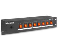 beamZ PS08S Panneau de commutateurs à 8 prises Schuko - Prises multiples