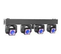 BeamZ Showbar GO Shine - Barre 4 Lyres LED RGBW 160W avec Anneau LED - Eclairage DJ Scène