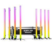 beamZ Zeus Ensemble de tubes pour batterie RGBW, lot de 8 dans un flight case - Kits complets