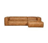 BEAN - Canapé d'angle droit 5 places eco cuir marron L305 Marron