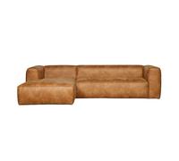 BEAN - Canapé d'angle gauche 5 places eco cuir marron L305 Marron