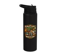 Bean To Cup Vintage Coffee Badge - Barista Culture Stainless Steel Insulated Water Bottle
