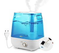 Bear 6L Top Remplissage À Double Buse Humidificateur, Poignée De Transport Ergonomique Avec Disque D'Aromathérapie, Buse De Vapeur Extensible À 360°, Fermeture Automatique, 28db Ultra - Silencieux