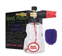 BEAR FORCE Lance à mousse à neige compatible avec Bosch, Black & Decker, AR Blue Clean, Michelin, Stanley, Mac Allister, Cecotec, mousse épaisse réglable à 360°, lavage de voiture, entretien de