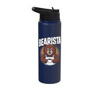 Bearista Funny Barista Jeu de mots Stainless Steel Insulated Water Bottle