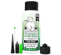 Bearly Art Precision Craft Glue - The Mini - 2fl oz with Tip Kit - Dries Clear - Non-Toxic - Metal Tip - Wrinkle Resistant...