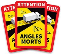 Bearn Angles Morts Poids Lourds Camions Autocollant Sticker 3,5 tonnes | 3 Stickers Officiels Taille 25 x 17 cm | Colle renforcée Ultra résistant aux UV Rayure - Qualité Professionnelle