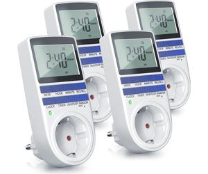 BEARWARE 4x minuterie, numérique, écran LCD 2,1", max. 3680W, 10 programmes, commutation aléatoire