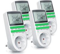 BEARWARE 4x minuterie, numérique, programmable, écran LCD, minuterie de prise, max. 3680W