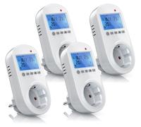 BEARWARE 4x thermostat de prise pour appareils de chauffage et de climatisation Programmable individuellement / écran LCD