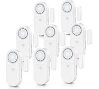 BEARWARE 8x alarme de fenêtre / porte, 120 dB signal sonore fort, capteur d'alarme détecteur d'ouverture de fenêtre (pour porte & fenêtre, protection contre les effractions, avec piles, système d'alar