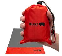 BEARZ Outdoor Couverture de Voyage, Couverture de Poche, imperméable, Anti-Sable, Accessoire de Camping, Festival, randonnée (Rouge)