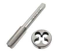 BEASAFY 2 Pièces Tarauds et Filières, Métrique M12 X 1.25 Coffret Tarauds et Filières, HSS Taraudage de Filetage et Filière Ronde, Kit Taraudage pour Filetage Tapotement Réparation