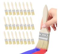 BEASAFY 25 Pièces 38MM Pinceaux, Pinceau Vernis Bois en Soie, Pinceau Plat avec Poignée en Bois pour Meubles Mur Clôture, Pinceaux Peinture pour Vernis Colles