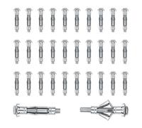 BEASAFY 30 Pièce Chevilles, M8 x 52 mm Fixations Murales Creuses, Chevilles à Expansion avec Vis, Galvanisées Cheville, Métalliques Fixations D'ancrage pour Mur Creux