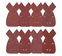BEASAFY 80 Pièces Triangles Papier Abrasif, 4 Trous Disques Abrasifs à Oreilles de Lapin, Auto-Adhésifs Triangles Feuilles de Ponçage, Feuille Abrasive pour Ponceuse