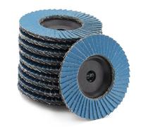 BEASAFY Lot de 10 disques à lamelles, diamètre 76 mm, grain 120 pour meuleuse d'angle, disque à lamelles, disque de meulage pour métal, bois