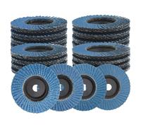 BEASAFY Lot de 16 disques à lamelles, diamètre : 76 mm, grain 40/60/80/120, pour meuleuse d'angle, à lamelles, disque à ébarber pour métal, bois