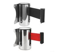 Beatanug Barrière de ceinture rétractable en acier inoxydable pour parcs, expositions, galeries - 5 m - Noir - 3 m