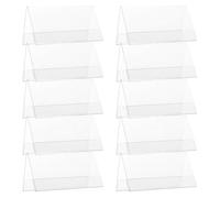 Beatifufu 10 Pièces Chevalet Porte Nom Transparent V 12x6cm Pet Double Face | Porte-noms Places à Table, Étiquettes Nominatives Table, Bureau des Étiquettes Nominatives