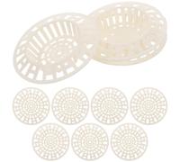 Beatifufu 10 Pièces Couvercle de Bonde Plastique Blanc, Panier Filtre Rond pour Évier Cuisine et Salle de Bain Conception Anti-Obstruction et Filtration des Débris