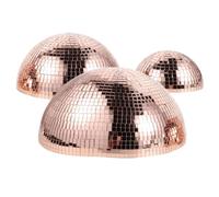 Beatifufu 3 Pièces Boule Disco Murale en Verre Hémisphérique Miroir Autocollant, Décoration Élégante et Facile à Installer pour Fêtes à Thème et Espaces Repas
