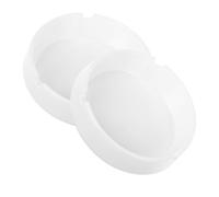 Beatifufu Cendriers Ronds Blancs Design Élégant et Polyvalent en Plastique Incassables Lot de 2 pour Bureau et Hôtel Cendrier D'intérieur et D'extérieur