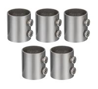 Beatifufu Embout Rail 5 Inoxydable Tringle Connecteur en Pièces Acier de Stable de Rideau pour Rallonge de Tringle à Vêtements, pour L'amélioration Maison