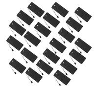 Beatifufu Ensemble de 200 Étiquettes de Prix en Papier Noir pour Vêtements avec Ficelle Attachée, Cartes et 200 Cordons, Matériau Papier Solide, pour Commerçants de Vêtements