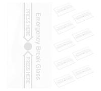 Beatifufu Lot de 10 Vitres de Remplacement en Verre pour Interrupteur Manuel Alarme Incendie, Haute Résistance la Chaleur, Supportant les Inspections de Sécurité, Visibilité Claire