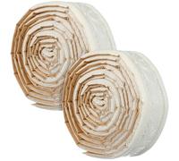 Beatifufu Moulure Murale Autocollante Bordure Adhésive en Écume Blanche pour Mur Motif Embossé, 2 Rouleaux, pour Décoration D'angle Intérieur du Mur
