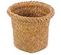 Beatifufu Panier à linge tressé à la main en herbe marine et fer Taille L Corbeille à déchets décorative pour chambre et bureau, ferme et stable