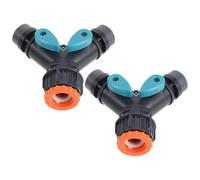 Beatifufu Push-to-Connect Splitter Hose Splitter 2 Way 2pcs Plastic for 1/2 inch Tap, Dual Hose Outlet, Leak Resistance, Backyard Watering