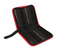 Beatifufu Sacoche Outils en Tissu Oxford Pochette à Outils et Boîtier Long, Organisateur D'embouts D'outils 55 Pièces, Pochette à Fermeture Éclair pour Rangement Pratique DIY