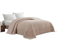 Beatrice Home Fashions Couvre-lit Chenille en Coton, Rose poudré, Grand lit