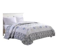 Beatrice Home Fashions Léger, Toutes Saisons, Polyester, Bleu, Queen