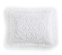 Beatrice Home Fashions Médaillon Chenille Couvre-lit, Chenille, Blanc, Standard