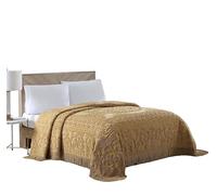 Beatrice Home Fashions Medallion Couvre-lit en Chenille Doré