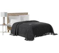 Beatrice Home Fashions Medallion Couvre-lit en Chenille, lit Double, Anthracite