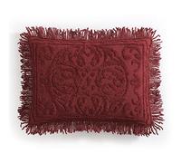 Beatrice Home Fashions Medallion Couvre-lit en Tissu Chenille, taie d’Oreiller King, Bordeaux