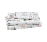 Beatrice Home Fashions Parure de lit imprimée en Microfibre Douce, Confortable et Facile d'entretien, Comprend 1 Drap-Housse avec Poches Profondes de 30,5 cm, 1 Drap Plat, taie d'oreiller, très Grand