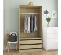 BEAU Armoire de Chambre - Penderie - Garde-Robe - Chêne sonoma - 100x50x200 cm - bois d'ingénierie mode248646
