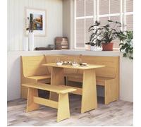 BEAU Banquette Salon - Banc d'angle REINE 151 cm - marron miel - Bois de pin solide mode890780