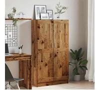 BEAU Bibliothèque de rangement - ZENCORE - Organisateur de Livre - Pour Séjour - vieux bois 82,5x30,5x150cm - Bois d'ingénierie LH62