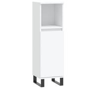BEAU®Blanc Colonne/Armoire de salle de bain - ZENCORE - Contemporain - avec stockage - blanc 30x30x100cm bois d'ingénierie 8797290