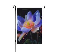 Beau drapeau de jardin imprimé fleurs 71,1 x 101,6 cm, drapeau de décoration extérieure double face pour jardin, terrasse, pelouse, jardin, porche