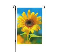 Beau drapeau de jardin imprimé tournesol 71,1 x 101,6 cm, drapeau de décoration extérieure double face pour jardin, terrasse, pelouse, jardin, porche